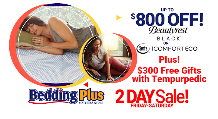 TWO DAY SALE - Save $800 on Top Mattress Brands!